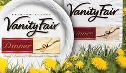 Vanity Fair napkins and plates