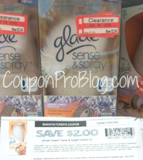Glade sense and spray target