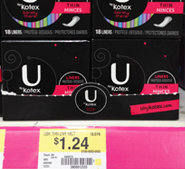 U by kotex walmart